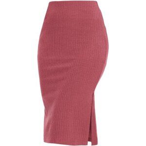 Women's Knit Pencil Skirt Stretchy Pink